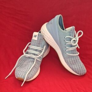New Balance Light Blue Knit Sneakers